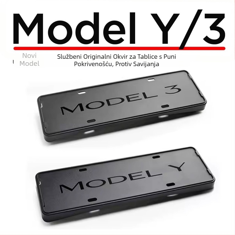 Okvir registarske pločice za Tesla Model 3/Y – plastični, Broj proizvoda YS-01, Tip: Drugo