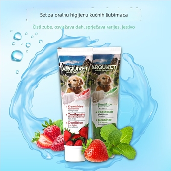 ARQUIVET set za zube za kućne ljubimce – njega desni, svjež dah, uklanjanje mrlja, uklanjanje kamenca (ARQUIVET; Fresh breath; Gum care; Remove stains; Remove calculus)
