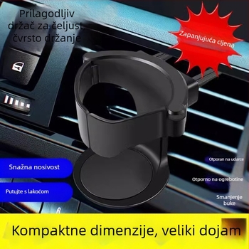 Auto držač za čašu, sklopivi nosač na izlaz zraka, anti-šok, ABS materijal