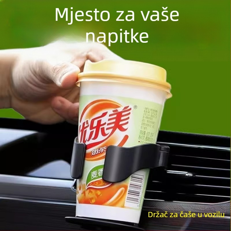 Auto držač za čašu, sklopivi nosač na izlaz zraka, anti-šok, ABS materijal