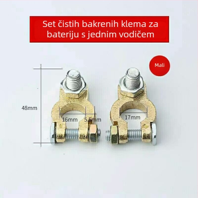 Konektor terminala baterije od čistog bakra za automobilsku klemu, model 1505