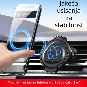 Skrećeni držač čaše za automobil za otvor za ventilaciju s magnetskom konstrukcijom | Materijal: ABS + magnet | Model Y-918 | Kompatibilan s otvorima za ventilaciju