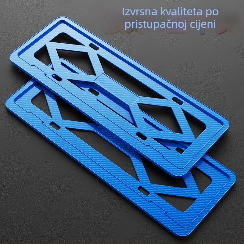Okvir za registarsku pločicu automobila, ABS plastika, univerzalni, prilagodljiva obrada, za fiksno pričvršćivanje pločice