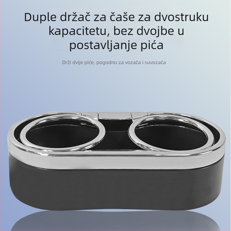 Držač za čaše na ploči automobila s izoliranim držačem napitka i dvopozicijskim skladišnim nosačem – model AC-434