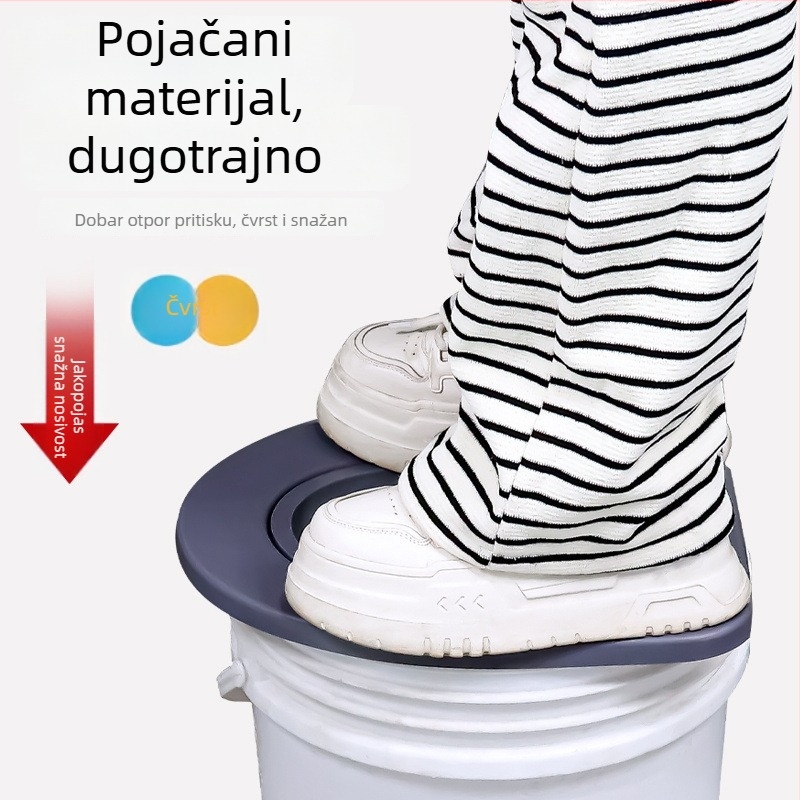 Univerzalni prsten za toaletno sjedalo sa poklopcem, debeli, prenosan za starije osobe • Materijal: PP ploča • Stil: standardni / moderni / minimalistički • Podrijetlo: Hebei