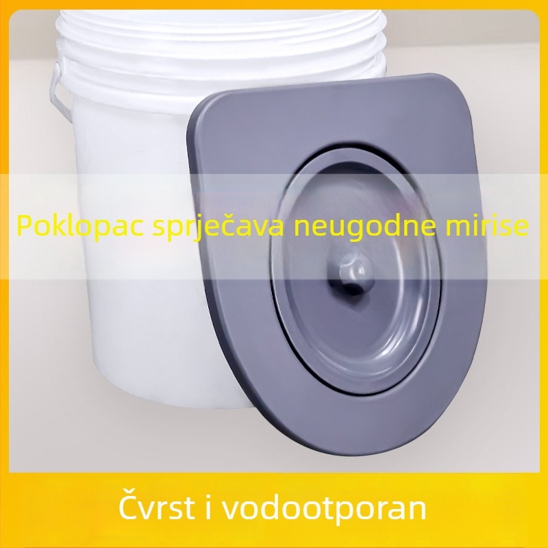 Univerzalni prsten za toaletno sjedalo sa poklopcem, debeli, prenosan za starije osobe • Materijal: PP ploča • Stil: standardni / moderni / minimalistički • Podrijetlo: Hebei