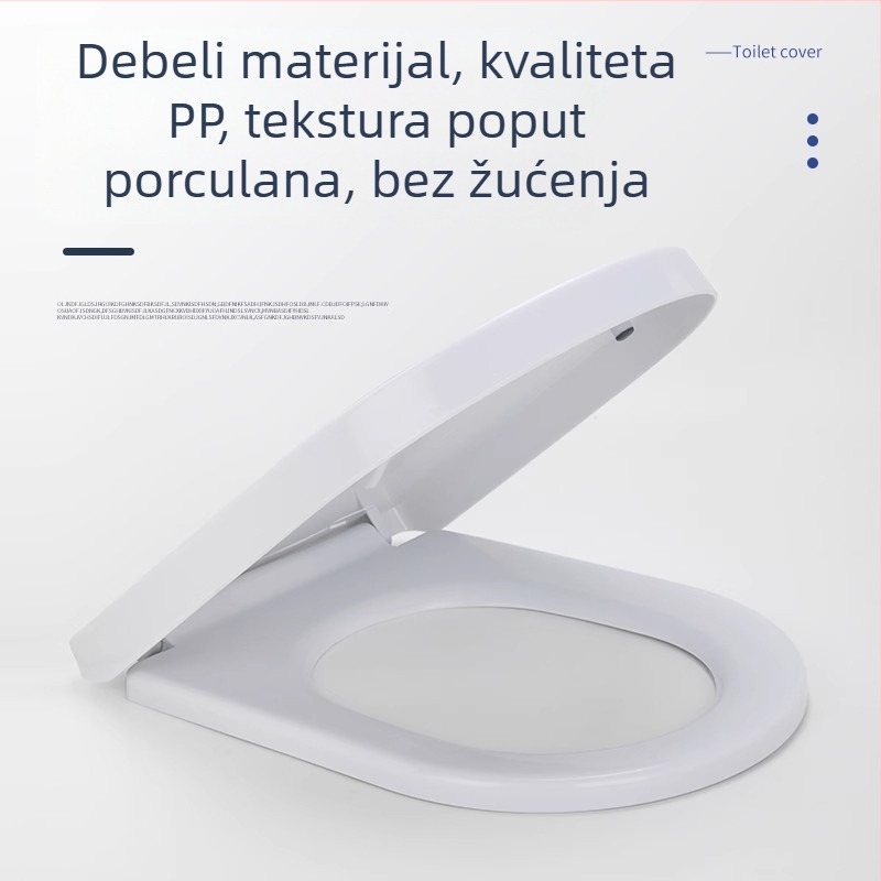 UV-tip zatvarač za WC s jastučićem, univerzalni, debeli potporni dio, PP ploča, razmak rupa 12-18
