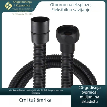 Tuš crijev i univerzalna tuš glava – nehrđajući čelik, 1,6 MPa, 0–100°C, Model 4 točke, Ručna ugradnja