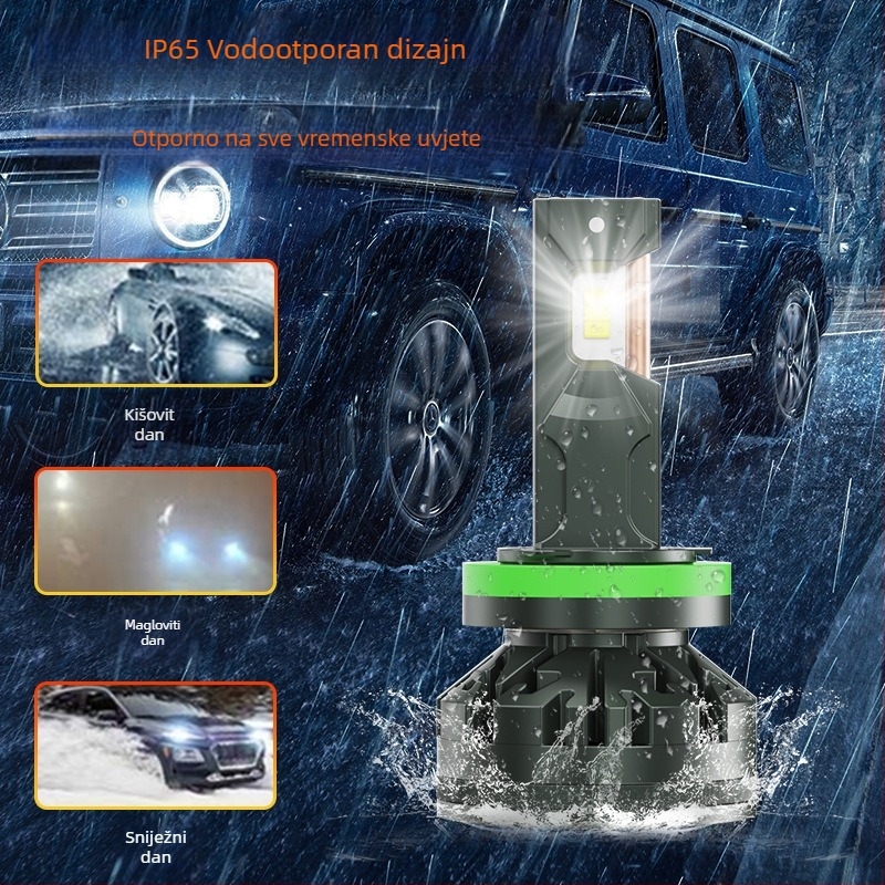 Automobilska LED prednja svjetla s dvostrukim bakrenim cijevima, 100W, 3570 čipova, IP68, 9-36V, 7000 lm