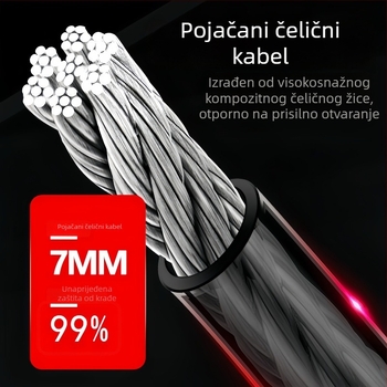 Lančani sigurnosni lok za bicikle i motocikle, protiv krađe, opći model, moderni minimalistički stil