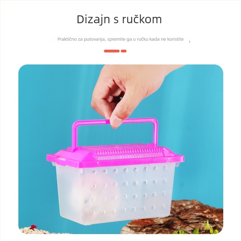 Prozirna kutija za prijevoz hrčaka — otporan plast, marka Ha whale bear, namijenjena kućnim ljubimcima