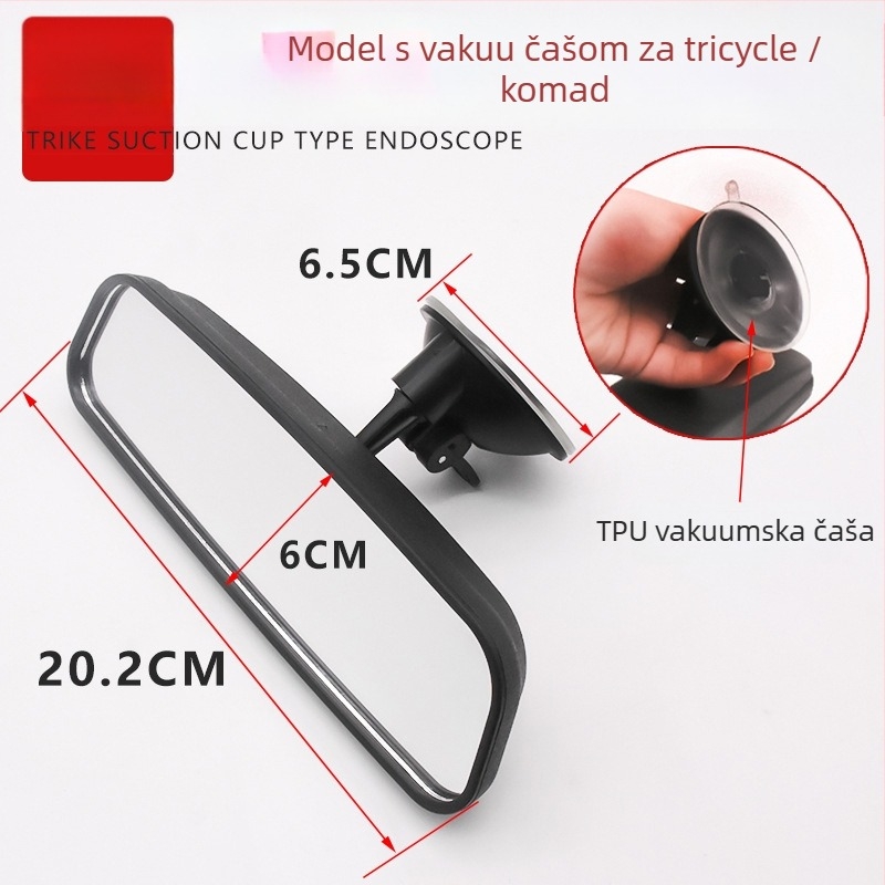 Mojielong 12V konveksni retrovizor sa svjetlom za zatvoreno četverokotažno putničko vozilo