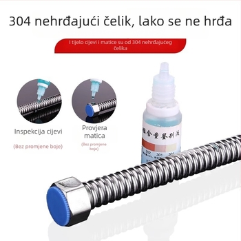 Bellows fleksibilno metalno crijevo od 304 nehrđajućeg čelika za dovod plinskog bojlera i toaleta, topla i hladna voda, visok tlak, brend LSWY
