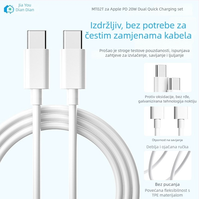 3-u-1 USB kabel set Lightning, Micro USB i Type-C za PD brzo punjenje – TPE materijal, kompatibilan s iPhone 15-16