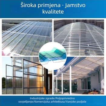 Prozirne PC krovne ploče za osvjetljenje, tip 760/840, debljina 1–2,5 mm, valovite PC ploče otporne na vremenske uvjete