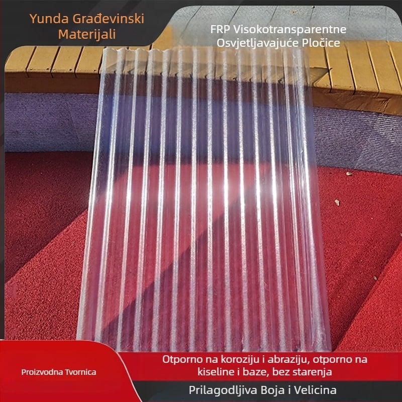 FRP prozirni panel za osvjetljenje krova, tip 850‑tip mala valovitost / 900‑tip velika valovitost