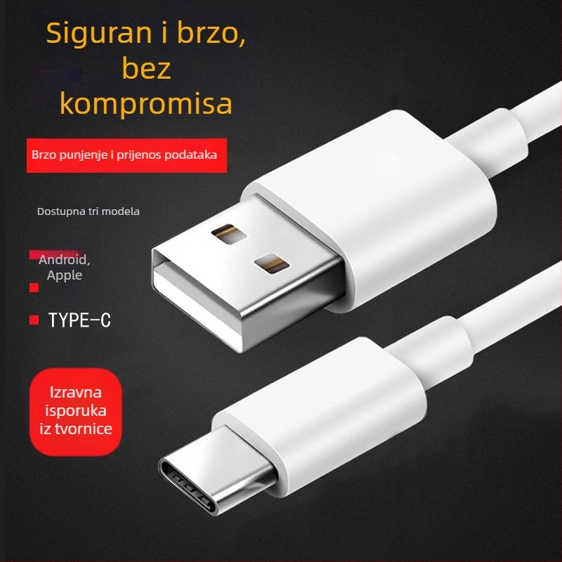 GARLONG 3-u-1 USB-C/Lightning/Micro USB kabel za punjenje, brzo punjenje, izlaz 10W, PVC kabel