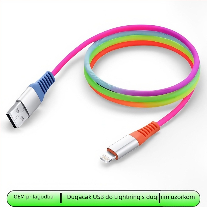 Kabel za punjenje s pletenicom, 66W, USB2.0 / Lightning / Type-C, PD brzo punjenje