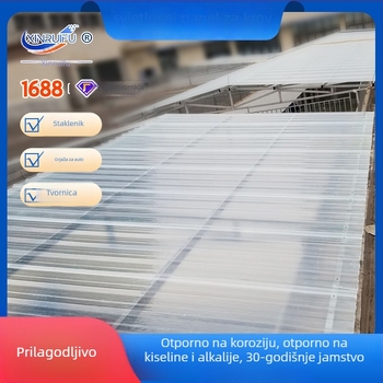 FRP skylight panel za krov – proziran plastični, vatrootporan, FRP konstrukcija
