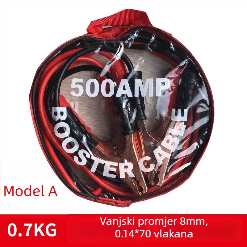 Kabel za pokretanje automobilske baterije s bakrenim klema, Fire Line, 1500A, debeli vodič