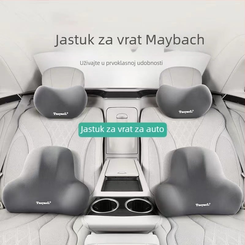 Auto jastučnica za glavu i vrat te lumbalni jastučić za sve sezone, univerzalna prilagodba, punjenje memorijske pjene, mogućnost prilagođavanja