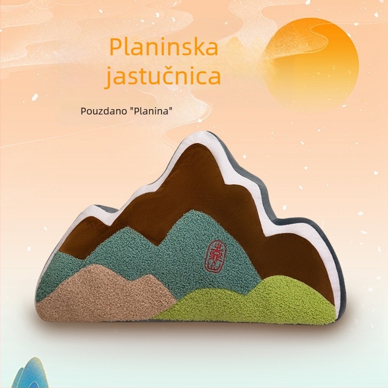 Jastuk za područje struka s PP pamukom punjenjem, plišasti navlaka, našiven geometrijski uzorak, prilagodljiv, moderan minimalistički stil, pogodan za kauč i uredsku stolicu
