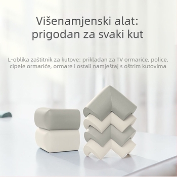 Dječji zaštitnik ugla stola - Pravokutni ugao, 200 kom, Bez marke, Bez uvoza