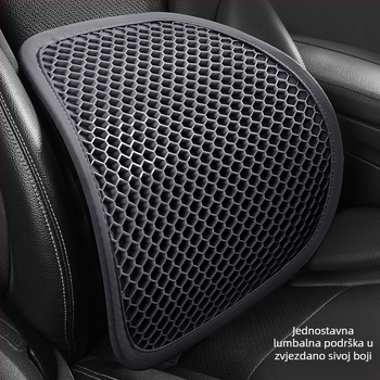 Automobilska lumbalna potpora s gelom, prozračan jastuk za leđa za duža sjedenja, ljetna uporaba, lagan luksuz stil