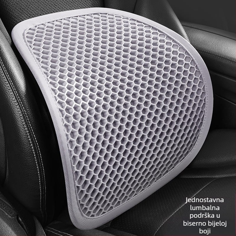 Automobilska lumbalna potpora s gelom, prozračan jastuk za leđa za duža sjedenja, ljetna uporaba, lagan luksuz stil