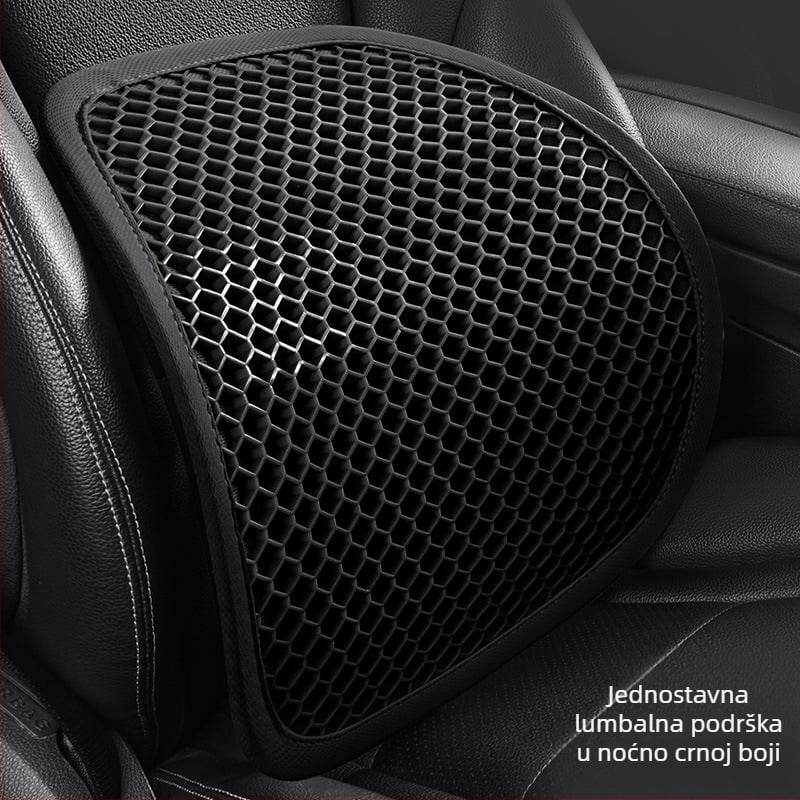 Automobilska lumbalna potpora s gelom, prozračan jastuk za leđa za duža sjedenja, ljetna uporaba, lagan luksuz stil