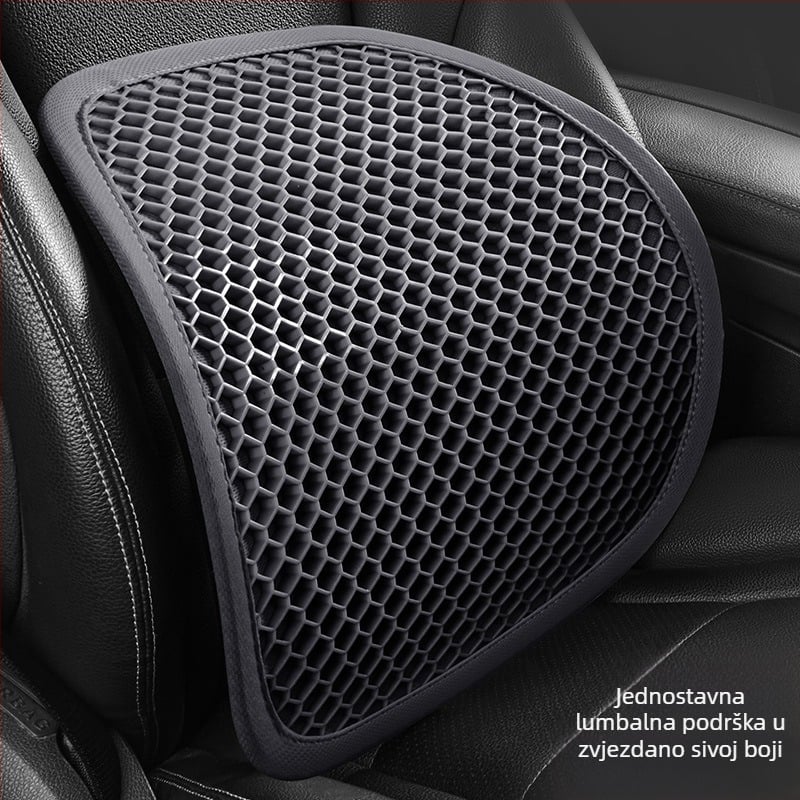 Automobilska lumbalna potpora s gelom, prozračan jastuk za leđa za duža sjedenja, ljetna uporaba, lagan luksuz stil