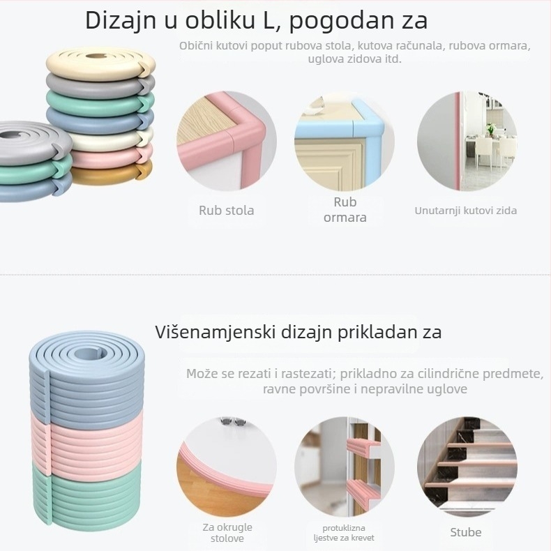 Meka zaštitna traka za kutove za djecu - podrijetlo Yiwu, branda Neck Strength, pakiranje 90 komada