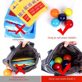 Kišna pončo u kuglastom obliku, PVC, višekratno upotrebljivo za odrasle, za jednu osobu, prijenosno putovanja, s PE ljepilom vodootpornim slojem i debljinom tkanine 0,0128