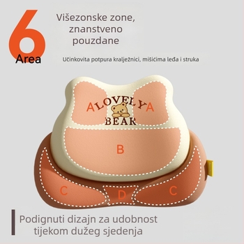 Auto lumbalna podrška jastuk – memorijska pjena, univerzalna kompatibilnost, uzorak medvjeda, ispis logotipa, minimalistički stil za sve sezone