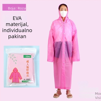 Kišni pončo EVA za odrasle, jednodjelni dizajn, lagan, uobičajene debljine, za planinarenje i putovanja