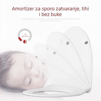 U-oblika WC daska, s jastučićem, udaljenost otvora 14-18 cm, model 8008, materijal: urea-formaldehidna smola