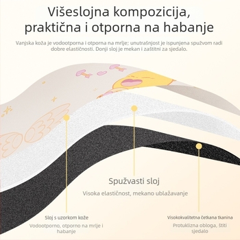 Sklopivi stol za stražnje sjedalo automobila, ugradnja klikom, univerzalna kompatibilnost, Blue Rain