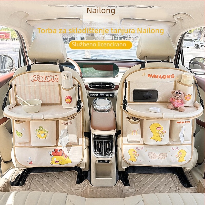 Sklopivi stol za stražnje sjedalo automobila, ugradnja klikom, univerzalna kompatibilnost, Blue Rain