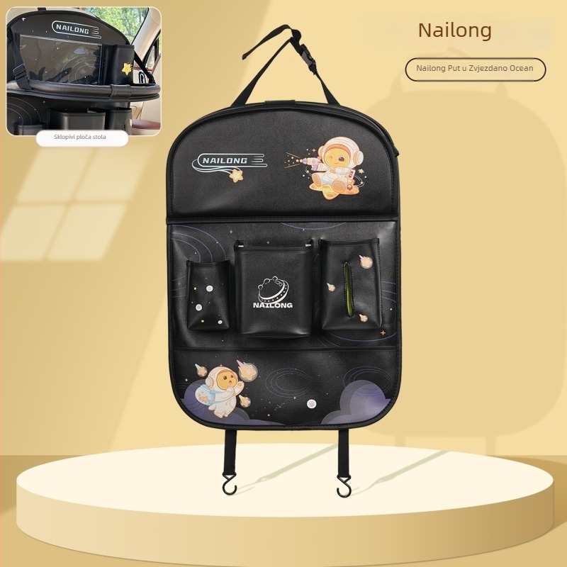 Sklopivi stol za stražnje sjedalo automobila, ugradnja klikom, univerzalna kompatibilnost, Blue Rain