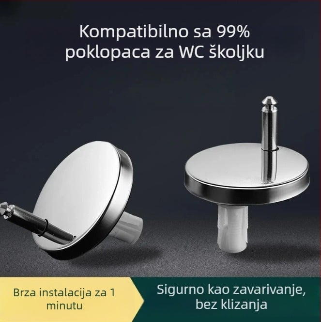 Vijak za fiksiranje sjedalice WC-a, ABS materijal, standardni oblik, moderni minimalistički stil