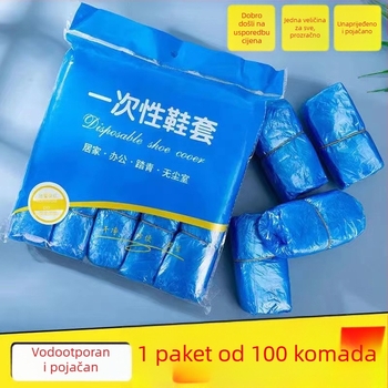 Jednokratne plastične navlake za cipele, debelo izrađene, unutarnje vodootporne, otporne na habanje, protuklizne, za računalne sobe