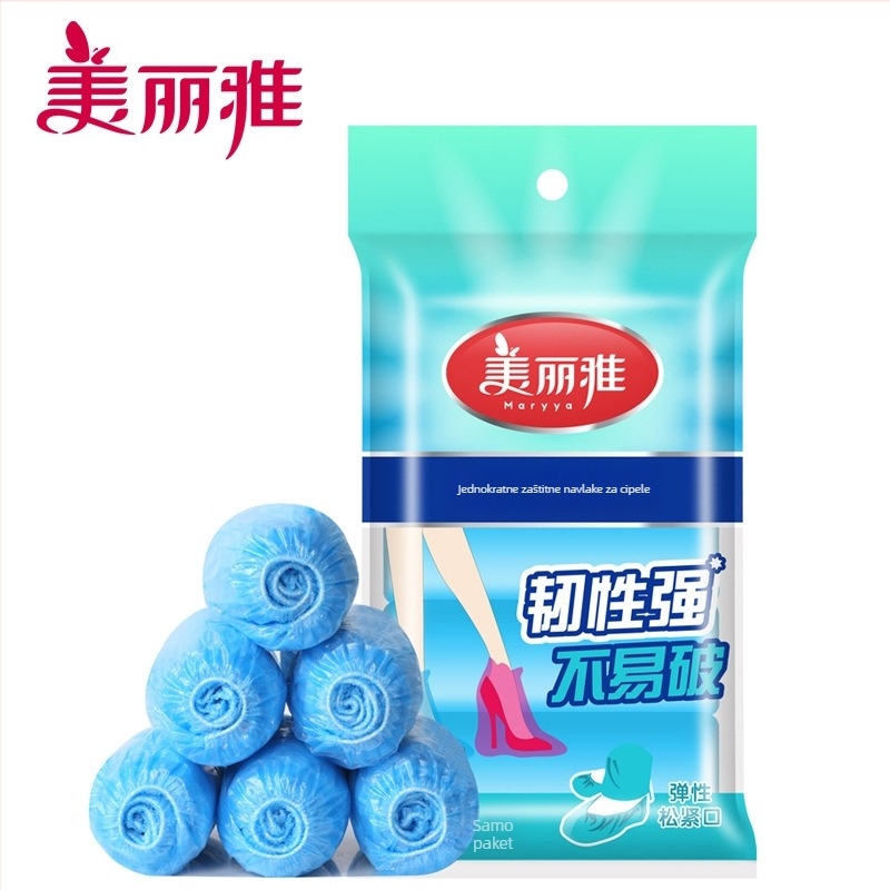 Jednokratne plastične navlake za cipele, 50 kom., zaštita od prašine, PE polietilen, uobičajena debljina, za unutarnju upotrebu