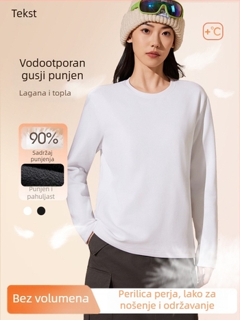 Tuozu Majica s dugim rukavima od pamukovog smjese, okrugli izrez, japansko-korejski casual stil (7601)