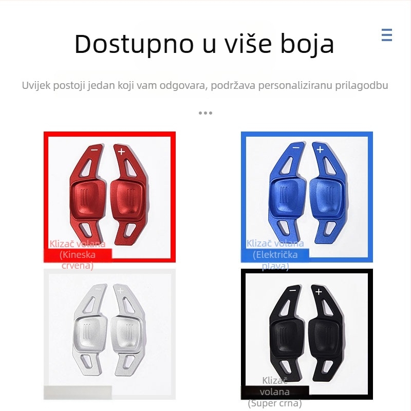 Aluminijske poluge za promjenu brzina na volanu s ljepilnom ugradnjom, kompatibilne s VW Golf 8 MK8, Tiguan L, Touareg, CC, Magotan