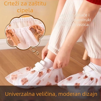 Cipele navlake jednokratne s karikaturnim uzorkom, od netkanog materijala, 50 kom, biološki razgradive, mogućnost prilagođavanja otiska