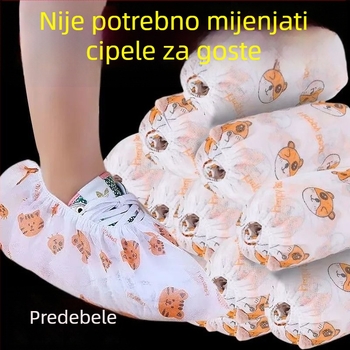 Cipele navlake jednokratne s karikaturnim uzorkom, od netkanog materijala, 50 kom, biološki razgradive, mogućnost prilagođavanja otiska