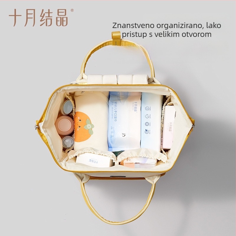 October Crystal torba za mamu – lagana, višenamjenska, 20 L kapaciteta, materijal: tkanina, uzorak: jednobojan, funkcije: proširenje i smanjenje tereta