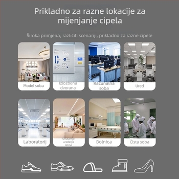 Jednokratne navlake za cipele — netkani materijal, debljina 0,02, otporne na prašinu, rok trajanja 2 godine, kutija 200 komada