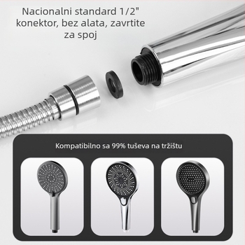 Nehrđajući čelični spiralni tuš-u dušu za kupaonicu, model LYG01, nazivni tlak 1.5, raspon temperature 20–150°C, ručna instalacija