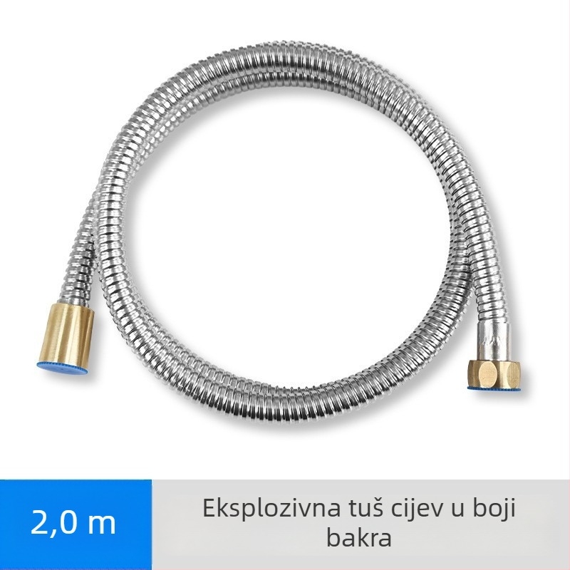 Nehrđajući čelični spiralni tuš-u dušu za kupaonicu, model LYG01, nazivni tlak 1.5, raspon temperature 20–150°C, ručna instalacija